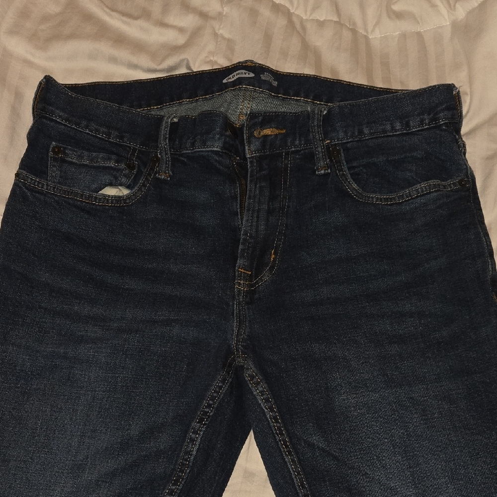 Old Navy Men's Deep Indigo Straight Jeans